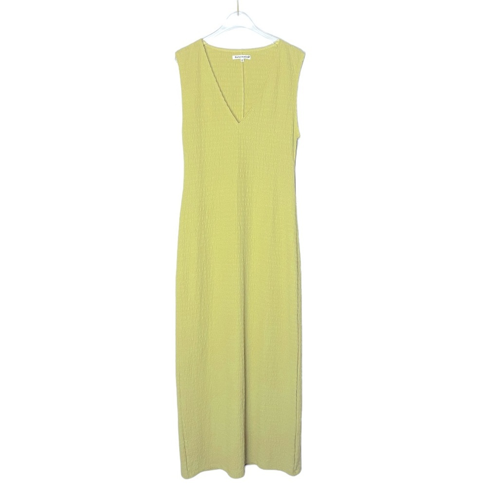 Reformation Green Palm Knit Dress Sz M NWT